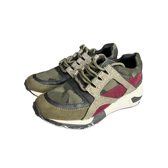Steve Madden Cliff Camo Sneakers with Shiny Jewels size 5.5 - Picture 1 of 5